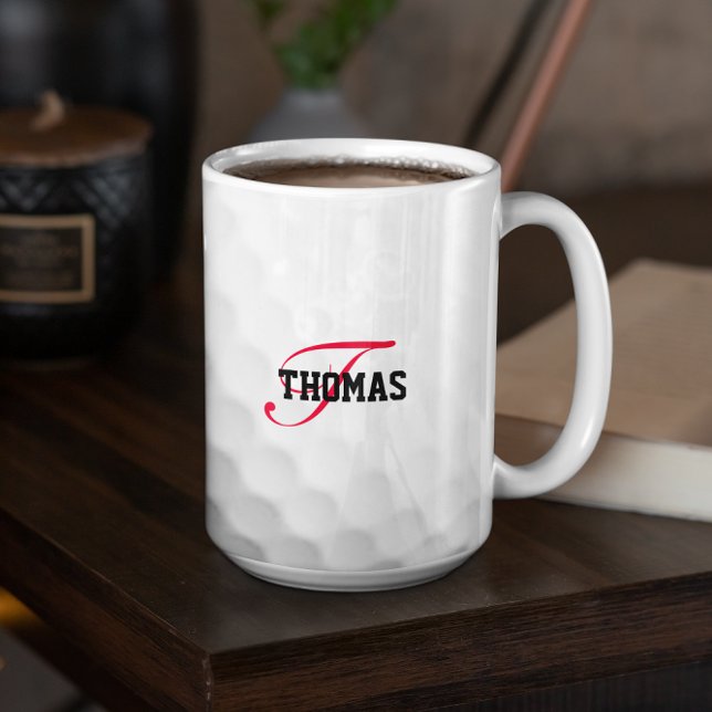 Monogramm für den Golfball Personalisiert Zweifarbige Tasse (Von Creator hochgeladen)