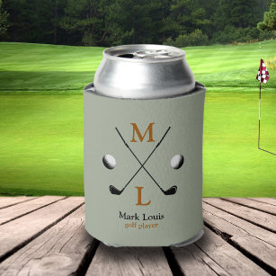 Monogramm für den Golfspieler Personalisiert Dosenkühler