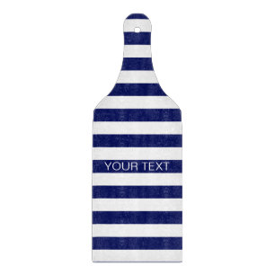Monogramm für den horizontalen, Navy-Weiß-Preppy-S Schneidebrett