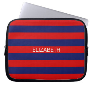 Monogramm für den horizontalen, roten Navy-5c-Pre Laptopschutzhülle