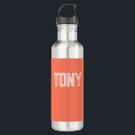 Monogramm für den Individuelle Name von Hartkorall Edelstahlflasche<br><div class="desc">- Solides, feines, minimalistisches Design mit individualisierbarem Namen, Schriftart, Schriftart oder Schriftart... . Es ist sehr lustig und spielerisch!</div>