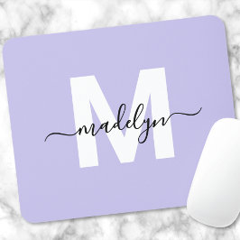 Monogramm für den lila Anfangsnamen Mousepad
