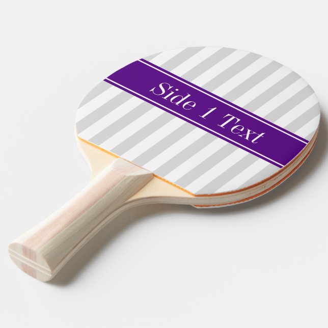 Monogramm für den Lila Streifen Tischtennis Schläger (Vorderseite)