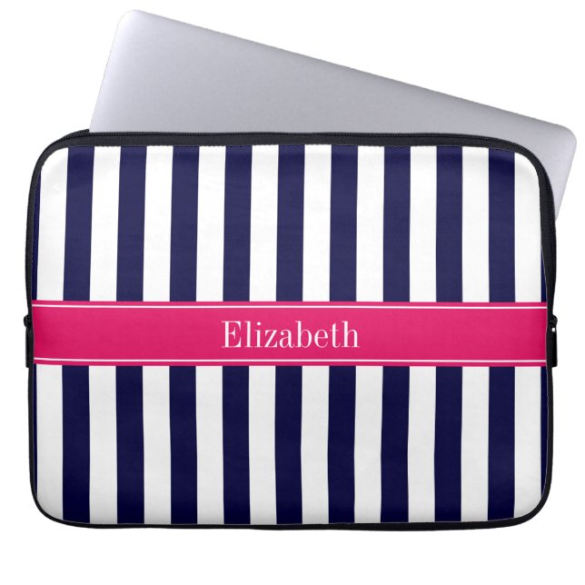 Monogramm für den Namen von Himbeeren mit blauem S Laptopschutzhülle (Vorderseite)