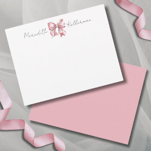 Monogramm für den personalisiert rosa Bogen Mitteilungskarte