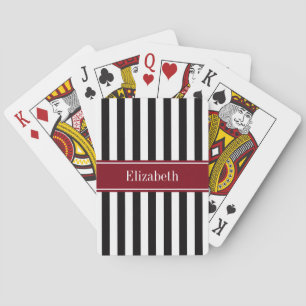 Monogramm für den schwarzen, schwarzen Streifen Bu Spielkarten