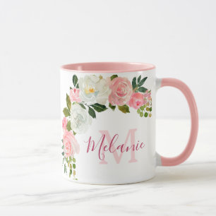 Monogramm für die Bezeichnung "Girl Blush Pink" un Tasse