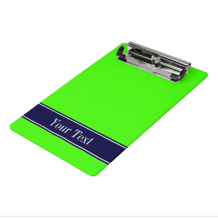 Monogramm für die Bezeichnung von Solid Lime Green Mini Klemmbrett