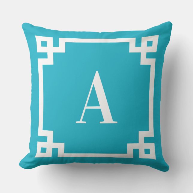 Monogramm für die blaue und die weiße griechische  kissen (Vorderseite)