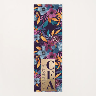 Monogramm für die Blume von Burgundi-Seestart Yogamatte