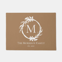 Monogramm für die elegante Beige-Weiße Bezeichnung Fußmatte