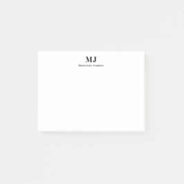 Monogramm für die Erstellung einer Liste, in der S Post-it Klebezettel