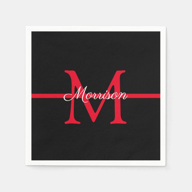 Monogramm für die Feuerwehrruhestandszeit der dünn Serviette (Vorderseite)