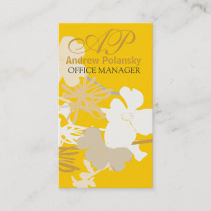 Monogramm für die formale Dogwood-Frühlingssäul Visitenkarte