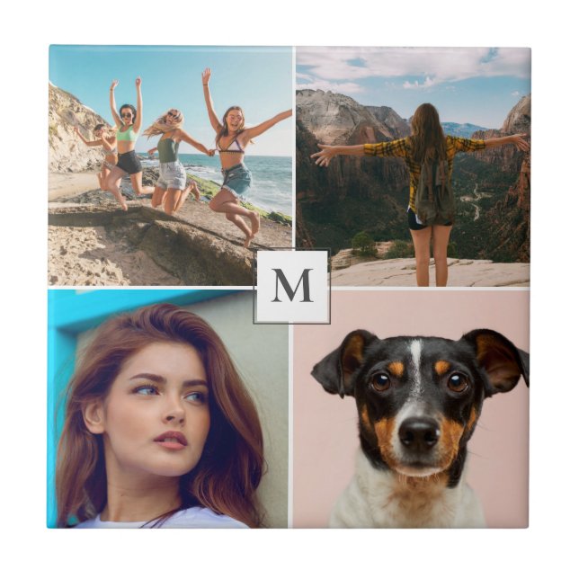 Monogramm für die FotoCollage  Fliese (Vorderseite)