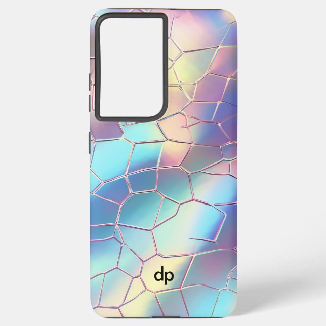 Monogramm für die Holographische Folie Samsung Galaxy Hülle (Rückseite)