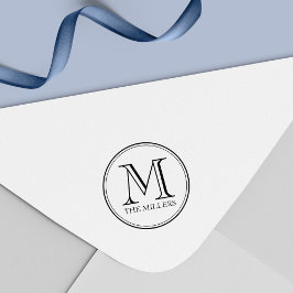 Monogramm für die moderne klassische, runde Grenzf Permastempel