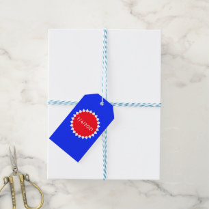 Monogramm für die rote, weiße und blaue Sternexplo Geschenkanhänger