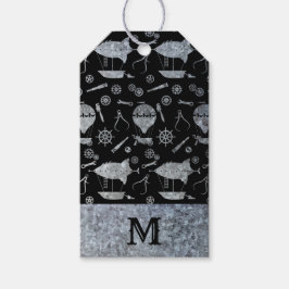 Monogramm für die Stahlampunkschifffahrt Geschenkanhänger