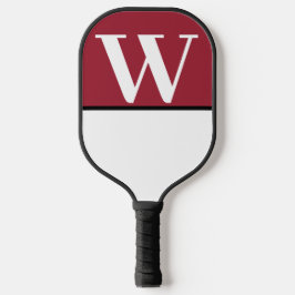 Monogramm für die Uni Rot und Weiß Pickleball Schläger