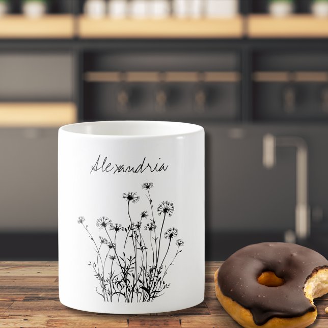 Monogramm für einfaches Länderfeld von Blume Kaffeetasse (Von Creator hochgeladen)