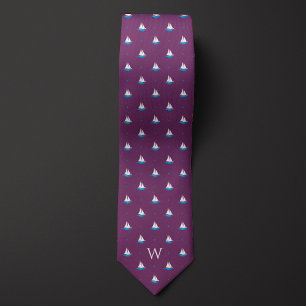 Monogramm für einfaches Sailboat Krawatte