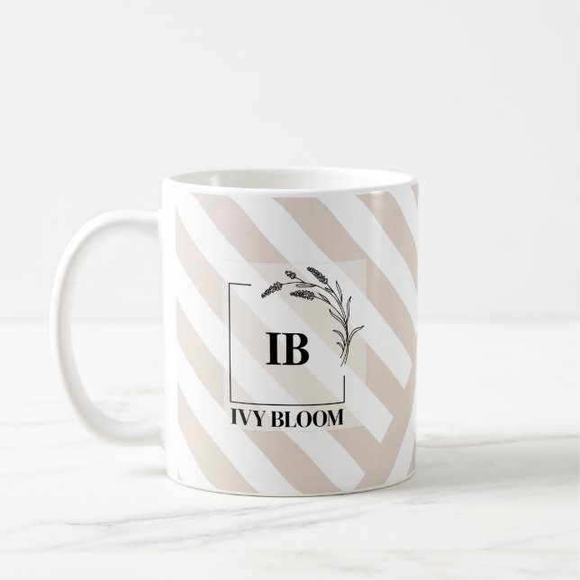 Monogramm für Elfenbeinstäbe Kaffeetasse (Links)