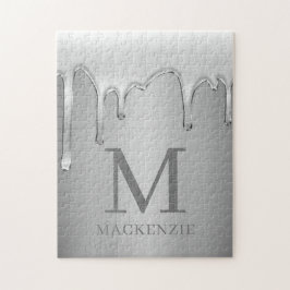Monogramm für flüssiges Chrome-Dripping