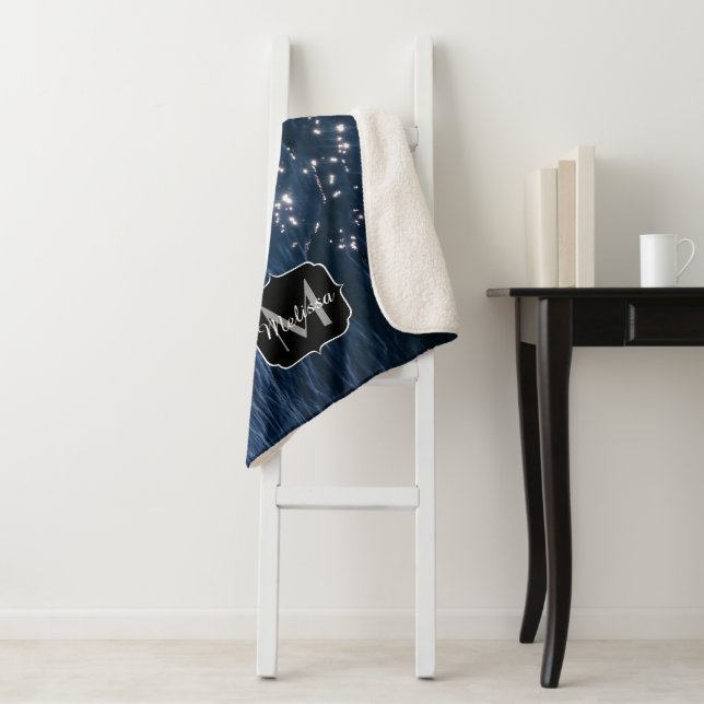 Monogramm für funkelnd Tiefseegarantien Sherpadecke (Beispiel)