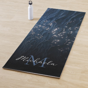 Monogramm für funkelnd Tiefseegarantien Yogamatte