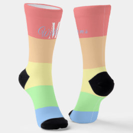 Monogramm für gelbe FarbeBlock für benutzerdefinie Socken