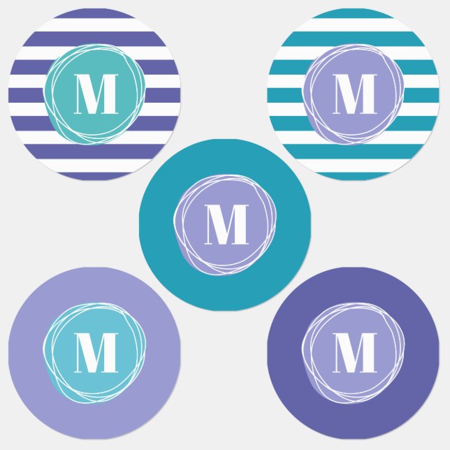 Monogramm für Girlanden Etiketten (Gruppe)