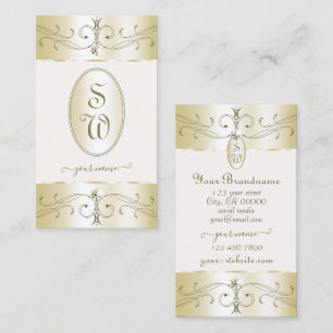 Monogramm für glamouröse Verzierte Ornamente aus G Visitenkarte