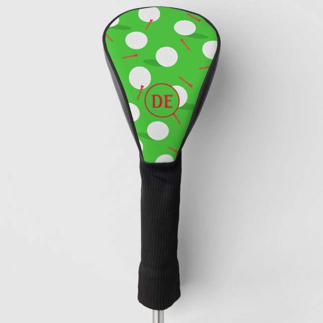 Monogramm für Golfplätze, Löcher und T-Shirts Golf Headcover (Vorderseite)