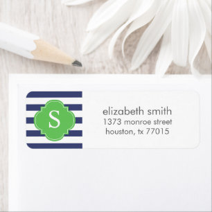 Monogramm für graue und blaue Streifen