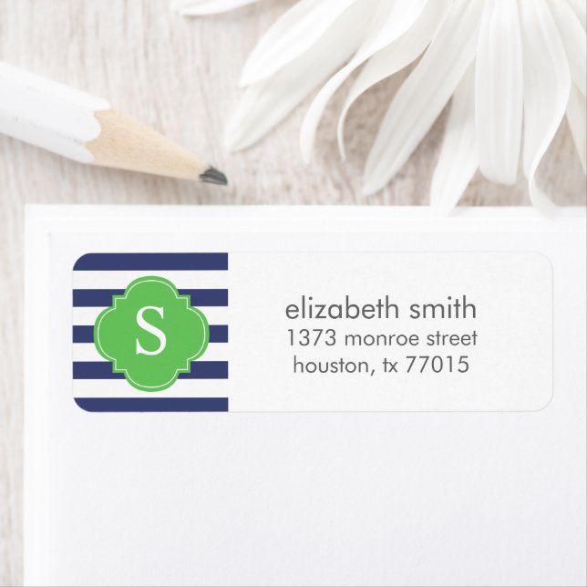 Monogramm für graue und blaue Streifen (Insitu)