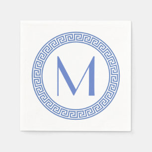 Monogramm für griechisches Schlüsseldesign Serviette
