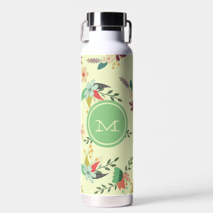 Monogramm für hübsche Frühlingsflorenminze Trinkflasche