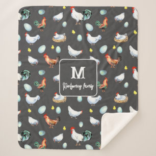 Monogramm für Hühnerfamilien Sherpadecke
