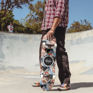 Monogramm für Ihr Foto anpassen Skateboard