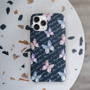 Monogramm für inspirierende Zitatstrümpfe Case-Mate iPhone Hülle