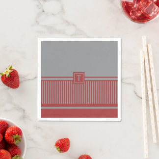 Monogramm für klassische Streifen Serviette
