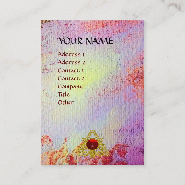 MONOGRAMM FÜR LEICHTE ERINNERUNGEN VISITENKARTE (Vorderseite)