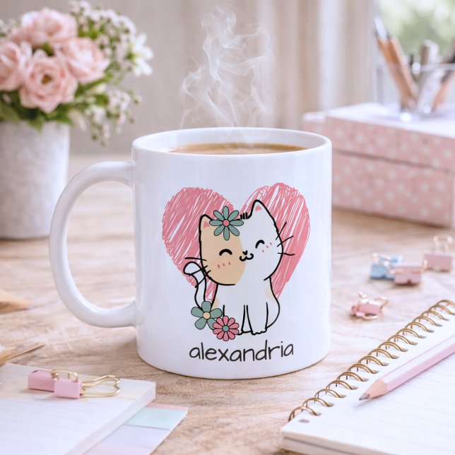 Monogramm für Liebe und Whiskers Kaffeetasse (Von Creator hochgeladen)