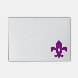 Monogramm für lila und weiße Lilien Post-it Klebezettel