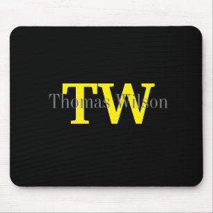 Monogramm für Männer Modernes Minimalistisch Schwa Mousepad