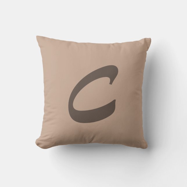 Monogramm für Minimalistische Anfangsbuchstaben Kissen (Vorderseite)