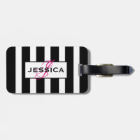 Monogramm für moderne Schwarz-Weiß-Streifen