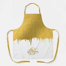 Monogramm für modische Gold-Metallic-Tropfen