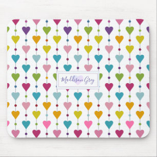 Monogramm für Niedliche und farblose Nahtlose Her Mousepad